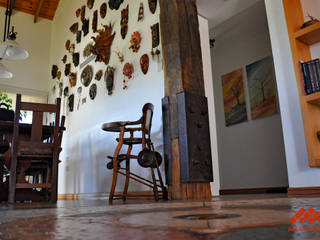 VIVIENDA UNIFAMILIAR, AM Estudios AM Estudios Rustic style dining room Ceramic