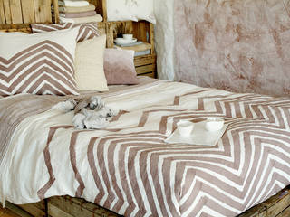 Collezione Chevron, Stamperia Bertozzi Stamperia Bertozzi Country style bedroom Cotton Red