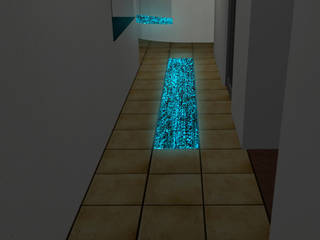 glowing projects [light + matter + dream], Alessandro Tosetti Alessandro Tosetti Modern corridor, hallway & stairs