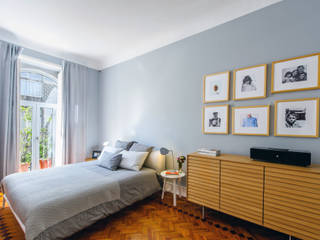 Apartamento Lisboa , Espaço Mínimo Espaço Mínimo Scandinavian style bedroom