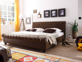 Chesterfield, Sunchairs GmbH & Co.KG Sunchairs GmbH & Co.KG BedroomBeds & headboards Fake Leather Brown