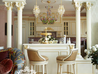 Роскошная классика в интерьере, KASHUBA DESIGN KASHUBA DESIGN Classic style living room