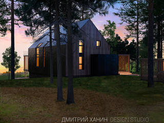 WoodHouse, Dmitriy Khanin Dmitriy Khanin Rumah Minimalis Kayu Wood effect