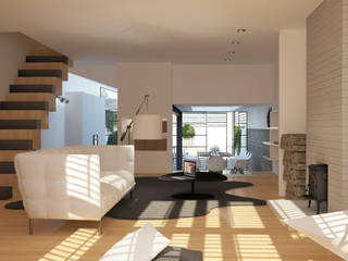 House Extension Fulham, OverAlls architecture OverAlls architecture Modern living room