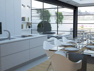 House Extension Fulham, OverAlls architecture OverAlls architecture Modern dining room