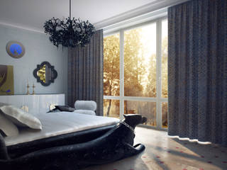 Квартира в Москве 152 кв. м., MM-STUDIO MM-STUDIO Eclectic style bedroom