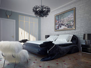 Квартира в Москве 152 кв. м., MM-STUDIO MM-STUDIO Eclectic style bedroom