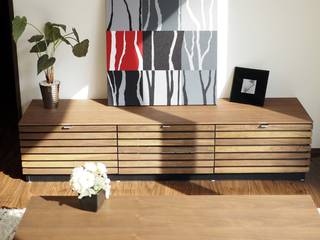 『 光あふれるラグジュアリー な すまい 』, Live Sumai - アズ・コンストラクション - Live Sumai - アズ・コンストラクション - Scandinavian style living room Wood Wood effect