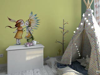Chambre d'une petite sioux !, MJ Intérieurs MJ Intérieurs Eclectic style nursery/kids room