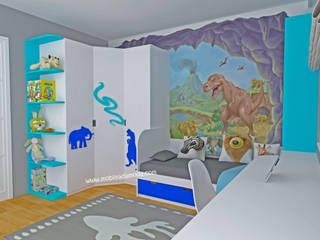 Dinazor Temalı Çocuk Odası, MOBİLYADA MODA MOBİLYADA MODA Modern nursery/kids room Wood Wood effect
