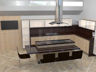 Cocina con isla., Ing. William Martinez Ing. William Martinez Modern style kitchen