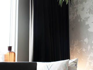 Appartement in Groningen, Studio Martijn Westphal Studio Martijn Westphal Nowoczesny salon Beton