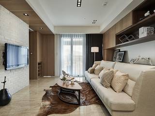 [HOME] Yunshi Interior Design, KD Panels KD Panels Nowoczesny salon Drewno O efekcie drewna