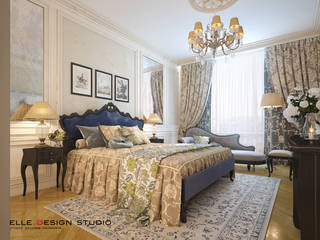 Квартира в классическом стиле в Москве, ELLE DESIGN STUDIO ELLE DESIGN STUDIO Quartos clássicos