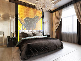 Квартира в классическом стиле в Москве, ELLE DESIGN STUDIO ELLE DESIGN STUDIO Classic style bedroom