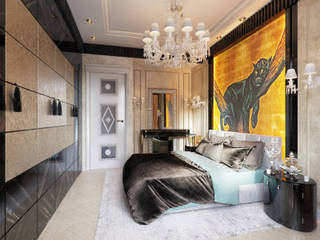 Квартира в классическом стиле в Москве, ELLE DESIGN STUDIO ELLE DESIGN STUDIO Classic style bedroom