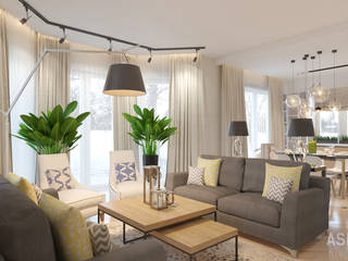Дизайн интерьера коттеджа в Нагаево, Студия авторского дизайна ASHE Home Студия авторского дизайна ASHE Home Eclectic style living room