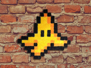 Tapis Pixel Art – Banana peel! – 16x16px, Le Marcassin Ailé Le Marcassin Ailé Murs & Sols originaux Laine Orange