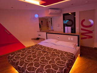 Hotel ABCentral , DIN Interiorismo DIN Interiorismo モダンスタイルの寝室
