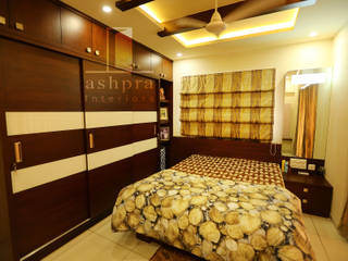 Interior work for a 2 bedroom apartment @ Mangalore.., Ashpra interiors Ashpra interiors Asiatische Schlafzimmer