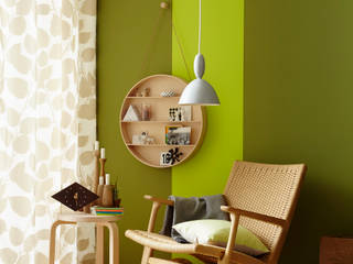 Die neue Landlust homify Living room grün,limette,wandfarbe,streichen,innenfarbe,trendfarbe