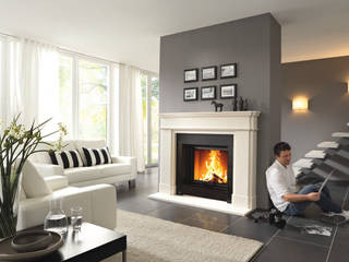 klassischer Stilkamin, wohnfeuer wohnfeuer Living room Stone