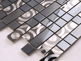 ENCHAPES TIPO MOSAICO EN ACERO INOXIDABLE, FIORETTO SAS FIORETTO SAS Modern walls & floors