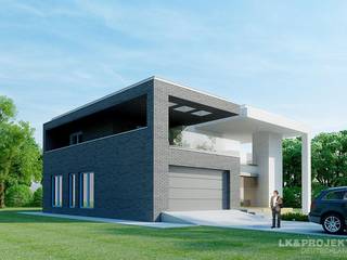 Das moderne Architektenhaus mit Flachdach, LK&Projekt GmbH LK&Projekt GmbH Moderne Häuser