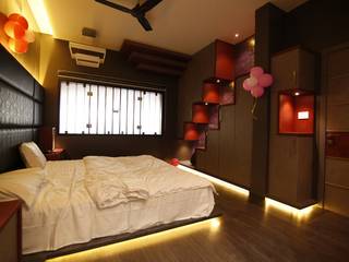 Residential interiors for Mr.Siraj at Chennai, Offcentered Architects Offcentered Architects Moderne Schlafzimmer