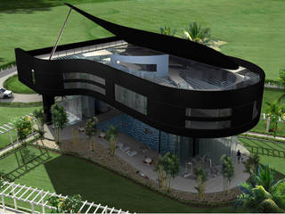 Proposed Musical residence at Chennai, Offcentered Architects Offcentered Architects Eclectic style houses