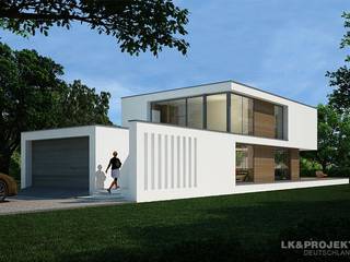 Dieses Modernhaus ist einfach anders., LK&Projekt GmbH LK&Projekt GmbH Moderne Häuser