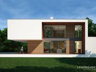 Dieses Modernhaus ist einfach anders., LK&Projekt GmbH LK&Projekt GmbH モダンな 家