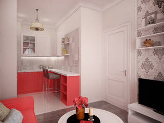 ЖК Водный интерьер квартиры для сдачи в аренду, дизайн-бюро ARTTUNDRA дизайн-бюро ARTTUNDRA Salon minimaliste