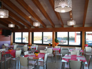 Sala bar ristoro a S. Bendetto, PARIS PASCUCCI ARCHITETTI PARIS PASCUCCI ARCHITETTI Sala da pranzo moderna