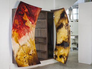 Mobile Quadro: Illuminazione interna, BAU DESIGN BAU DESIGN Storage room Engineered Wood Transparent