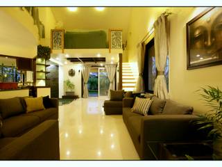 Residence For Captain Nikhil Kanetkar and Ashwini Kanetkar, Navmiti Designs Navmiti Designs Salas de estar modernas