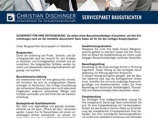 Servicepaket für Baugutachten, Christian Dischinger Christian Dischinger