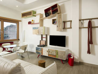 Parete attrezzata Ginevra (Rm), Laquercia21 Laquercia21 Industrial style living room