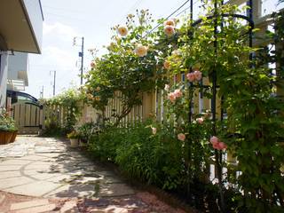 白いアメリカン・フェンスとローズガーデン White WoodFence & RoseGarden, Jardin Favori ジャルダン・ファヴォリ Jardin Favori ジャルダン・ファヴォリ