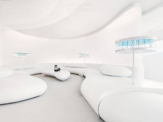 Leonardo Glass Cube Interior, Philip Gunkel Photographie Philip Gunkel Photographie مساحات تجارية