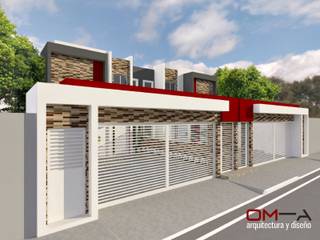 DISEÑO DE VIVIENDA PAREADA, om-a arquitectura y diseño om-a arquitectura y diseño ミニマルな 家