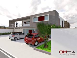 Edificio comercio-residencial, om-a arquitectura y diseño om-a arquitectura y diseño Casas minimalistas