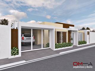 Diseño de vivienda unifamiliar, om-a arquitectura y diseño om-a arquitectura y diseño Minimalistyczne domy
