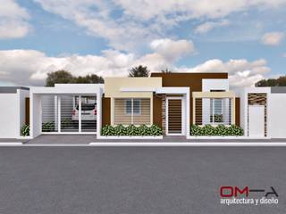 Diseño de vivienda unifamiliar, om-a arquitectura y diseño om-a arquitectura y diseño Дома в стиле минимализм