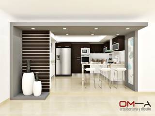 Diseño de cocina, om-a arquitectura y diseño om-a arquitectura y diseño ミニマルデザインの キッチン