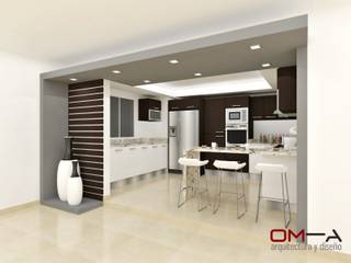Diseño de cocina, om-a arquitectura y diseño om-a arquitectura y diseño ミニマルデザインの キッチン