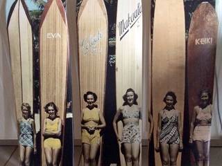Triptyque "Les surfeuses" skateboards, LILIBOARD LILIBOARD Mais espaços