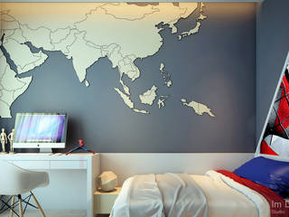 spiderman fan boy bedroom , Im Designer studio Im Designer studio 臥室床與床頭櫃