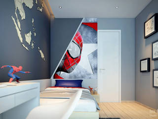 spiderman fan boy bedroom , Im Designer studio Im Designer studio 寝室ベッド＆ヘッドボード