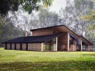 Front Elevation Artform Architects Casas modernas: Ideas, diseños y decoración glass facade,timber cladding,contemporary design,eco-house,Manchester,architects,design,new build,bespoke house,sustainable,Artform Architects